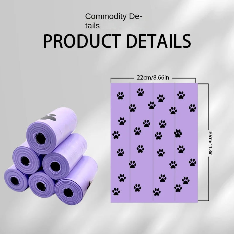 Dog Poop Bag Biodegradable Pet Dog Poop Bag Zero Waste Dog Pooper Bags Paw Doggy Litter Poop Bag Dog Poop Bag Dispenser