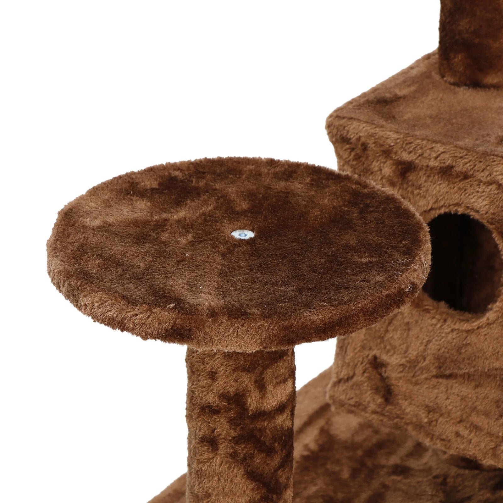 53" H Cat Tree Scratching Post Condo Tower Pet Kitty Playhouse, Brown