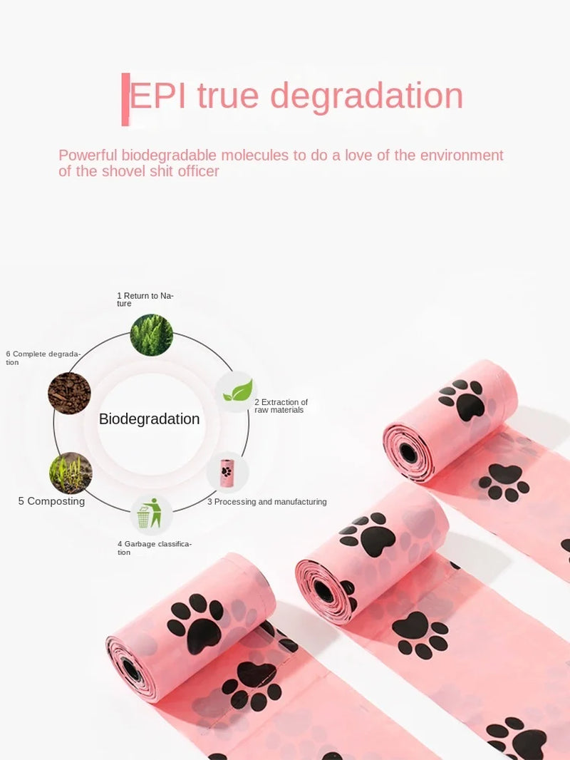 Dog Poop Bag Biodegradable Pet Dog Poop Bag Zero Waste Dog Pooper Bags Paw Doggy Litter Poop Bag Dog Poop Bag Dispenser